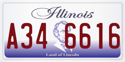 IL license plate A346616