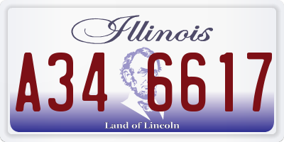 IL license plate A346617