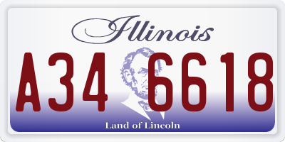 IL license plate A346618