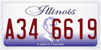 IL license plate A346619