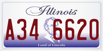 IL license plate A346620