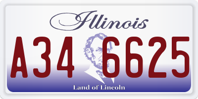 IL license plate A346625