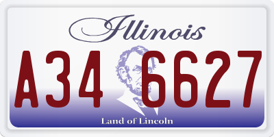 IL license plate A346627