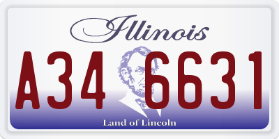 IL license plate A346631