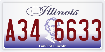 IL license plate A346633