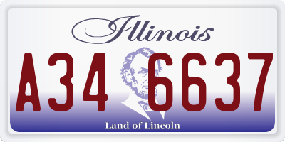 IL license plate A346637