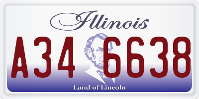 IL license plate A346638