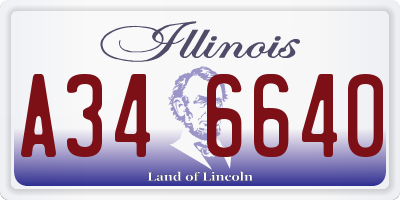 IL license plate A346640