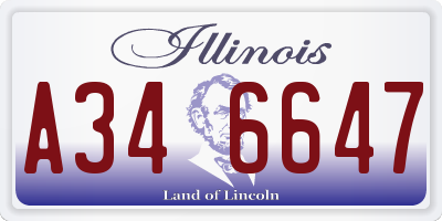 IL license plate A346647
