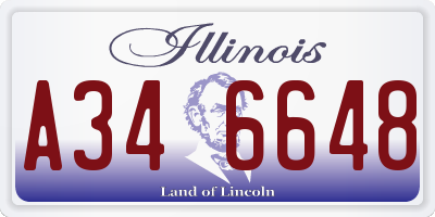 IL license plate A346648