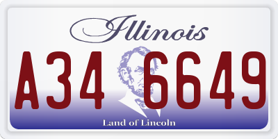 IL license plate A346649