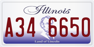 IL license plate A346650