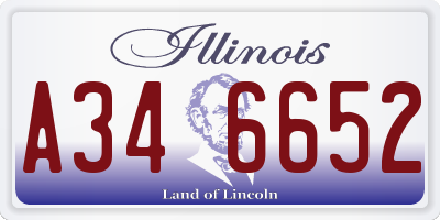 IL license plate A346652
