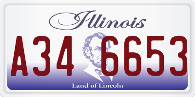 IL license plate A346653
