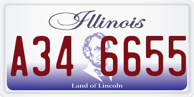 IL license plate A346655