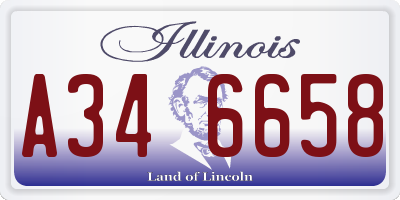IL license plate A346658