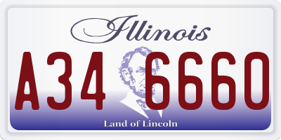 IL license plate A346660