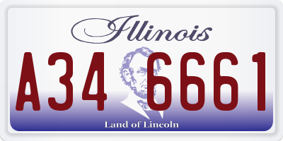 IL license plate A346661