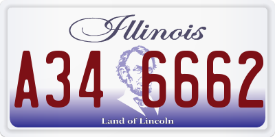 IL license plate A346662