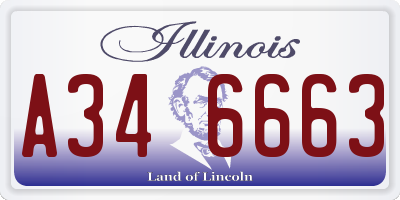 IL license plate A346663