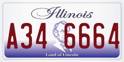 IL license plate A346664