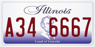IL license plate A346667