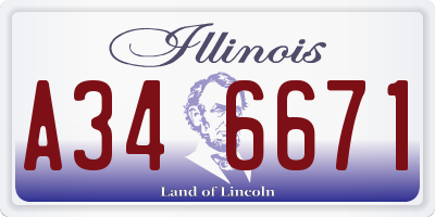 IL license plate A346671