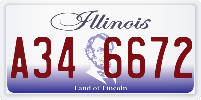 IL license plate A346672