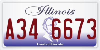 IL license plate A346673