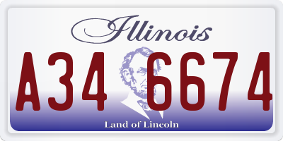 IL license plate A346674