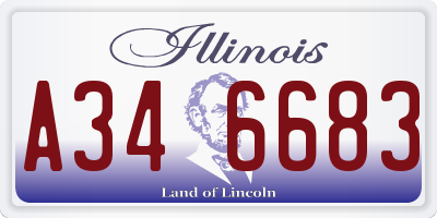IL license plate A346683