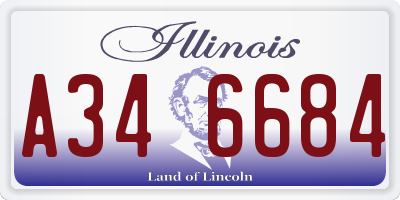 IL license plate A346684