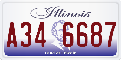 IL license plate A346687
