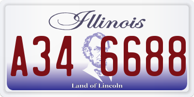 IL license plate A346688