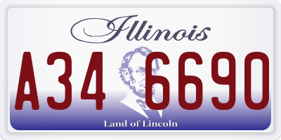 IL license plate A346690