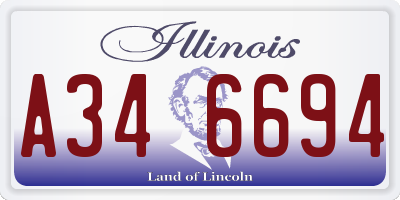 IL license plate A346694