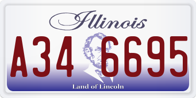 IL license plate A346695