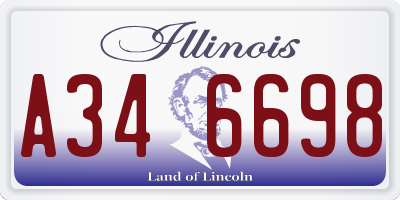 IL license plate A346698