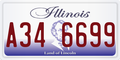 IL license plate A346699