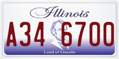 IL license plate A346700