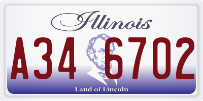 IL license plate A346702