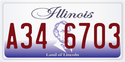 IL license plate A346703