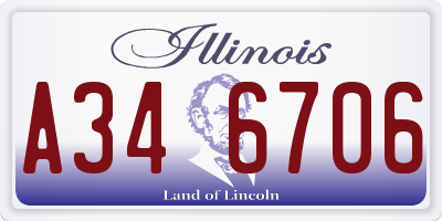 IL license plate A346706