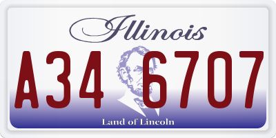 IL license plate A346707