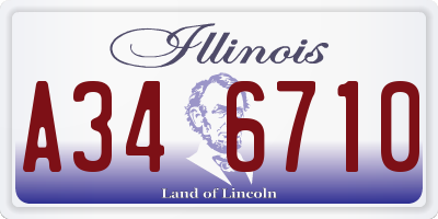IL license plate A346710