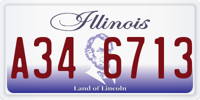 IL license plate A346713