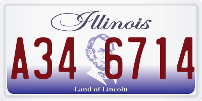 IL license plate A346714
