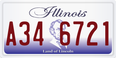 IL license plate A346721