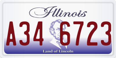 IL license plate A346723