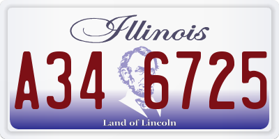 IL license plate A346725